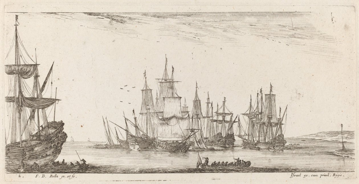 Skupina lodí, 1644. od Stefano della Bella