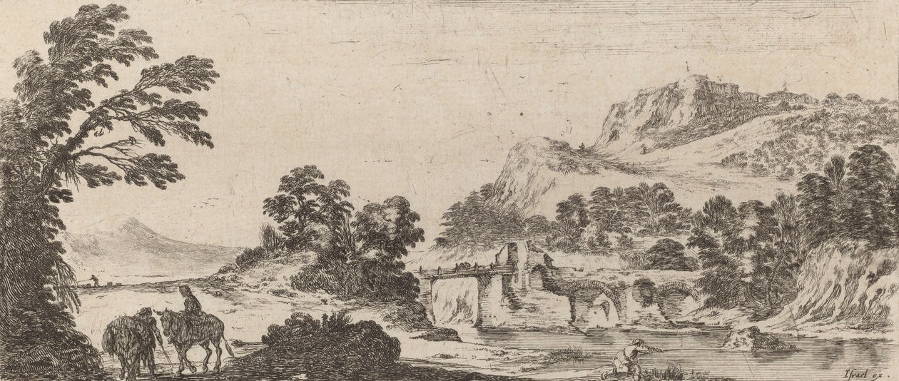 Krajina s mostem, 1641. od Stefano della Bella