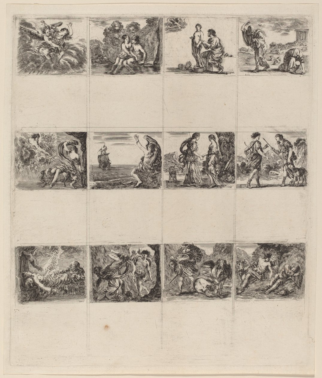 Mytologické hrací karty, 1644. od Stefano della Bella