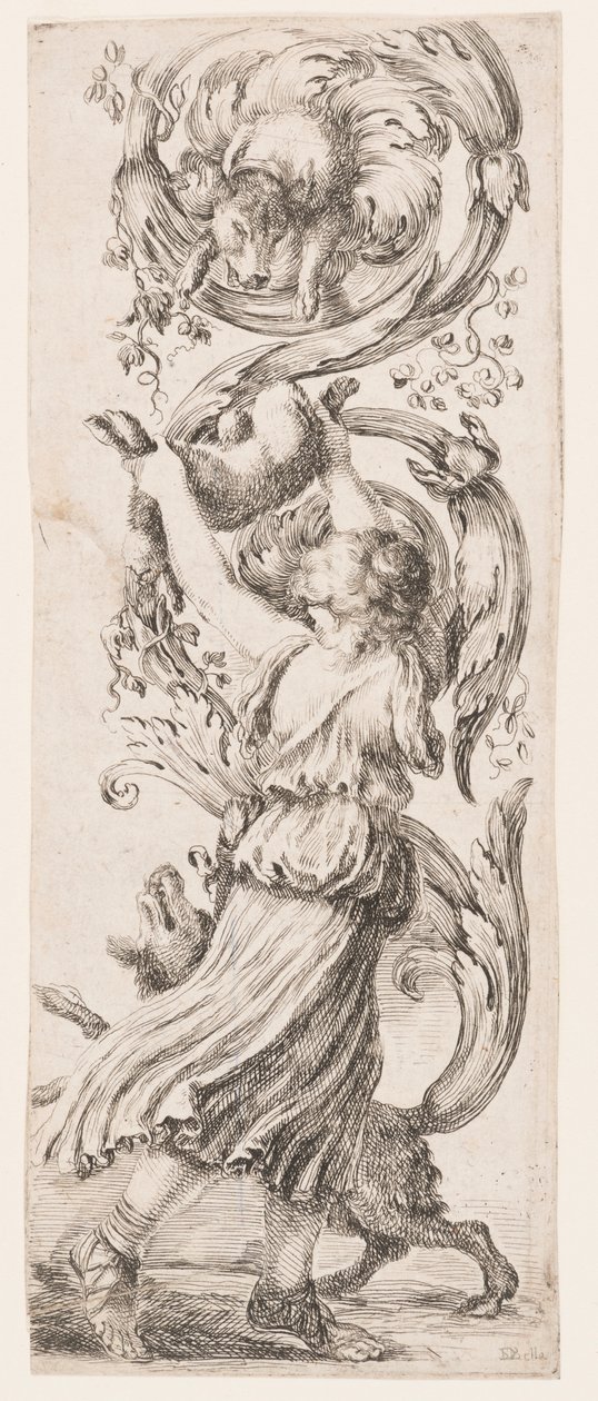 Ornamenty nebo grotesky (Grotesque Ornament) od Stefano della Bella