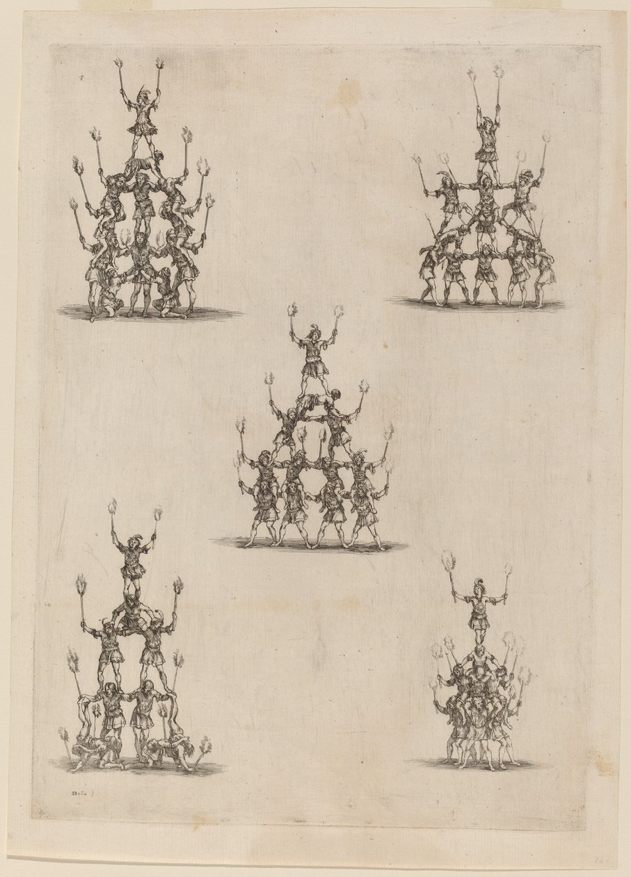Pyramidy kejklířů, 1652. od Stefano della Bella