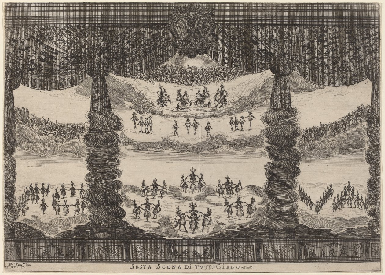 Šestá scéna celého nebe, 1637. od Stefano della Bella