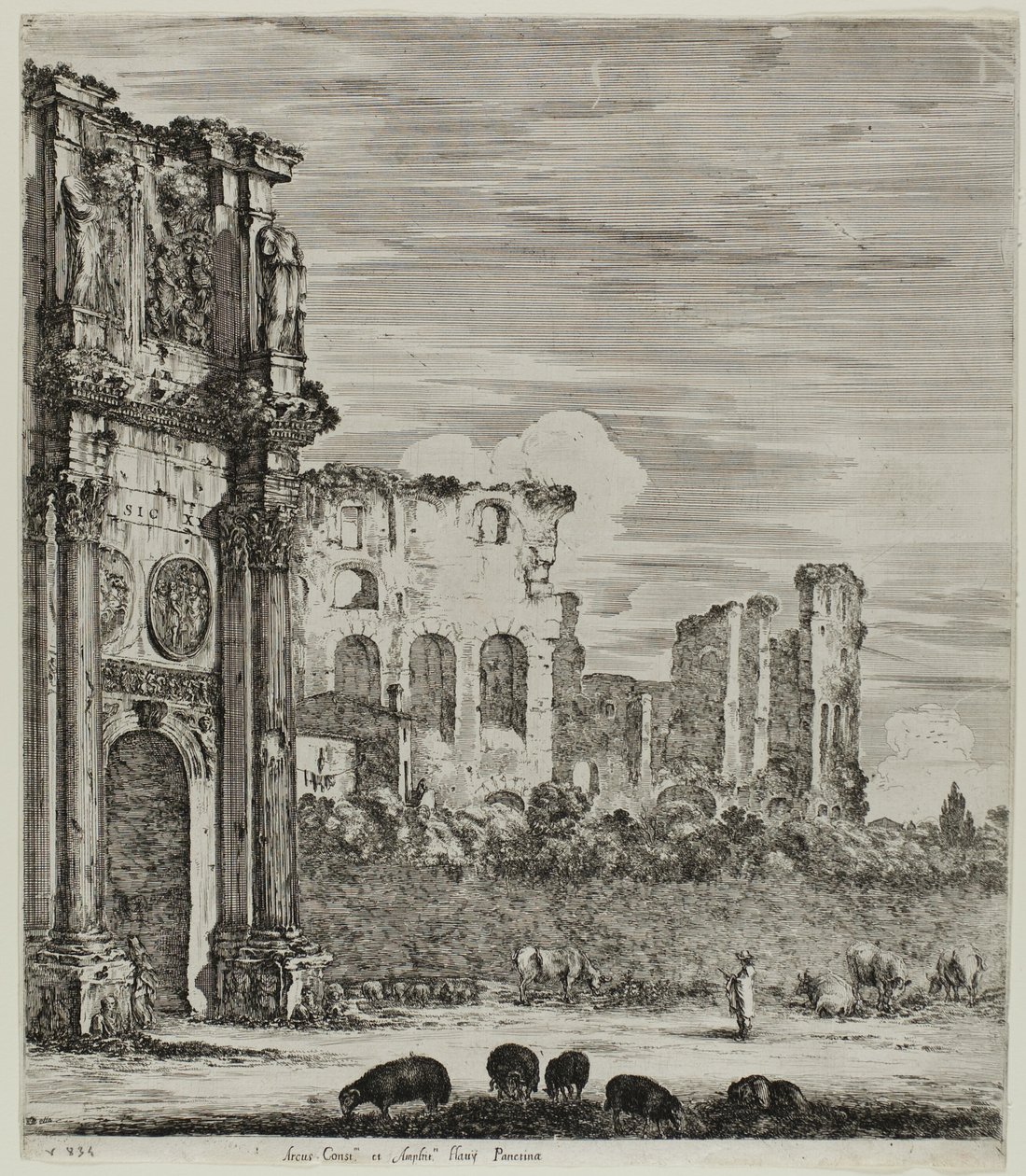 Konstantinův oblouk od Stefano della Bella
