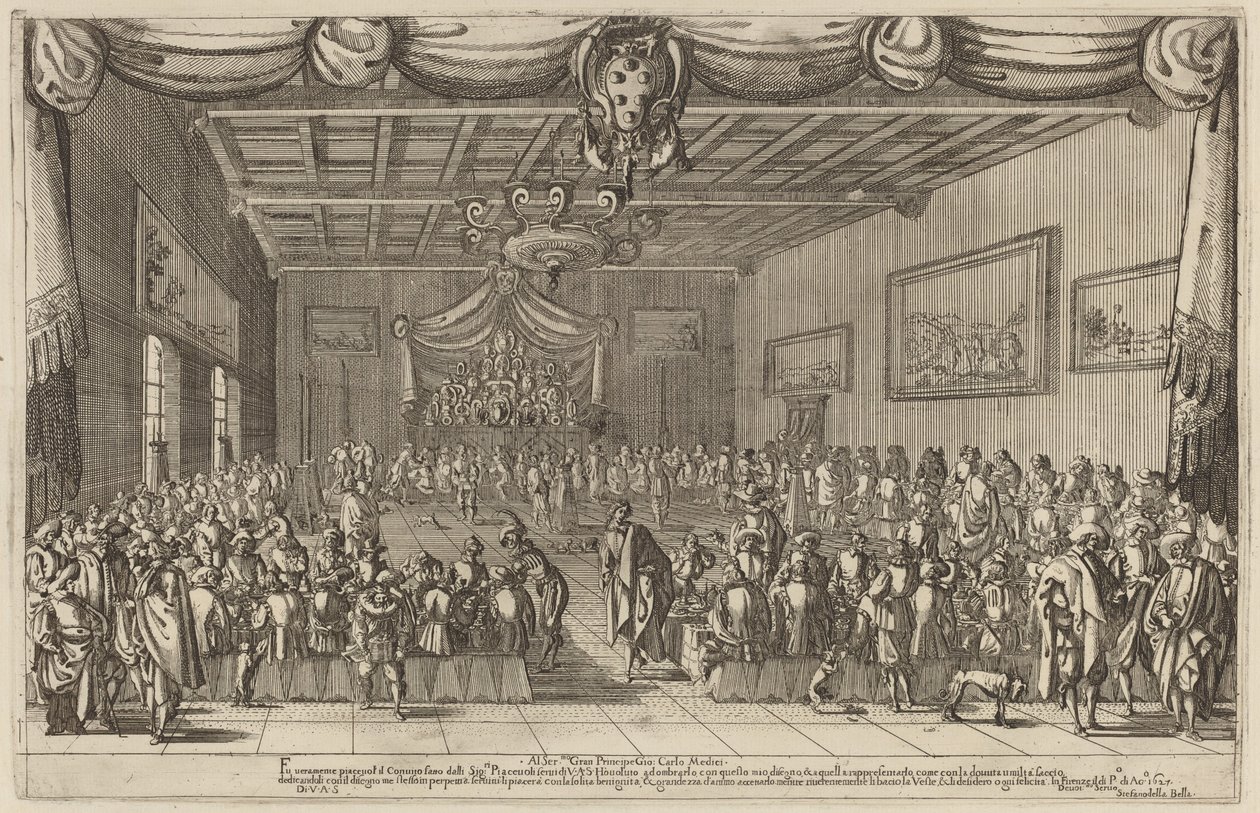 Banket Piacevoli, 1627. od Stefano della Bella