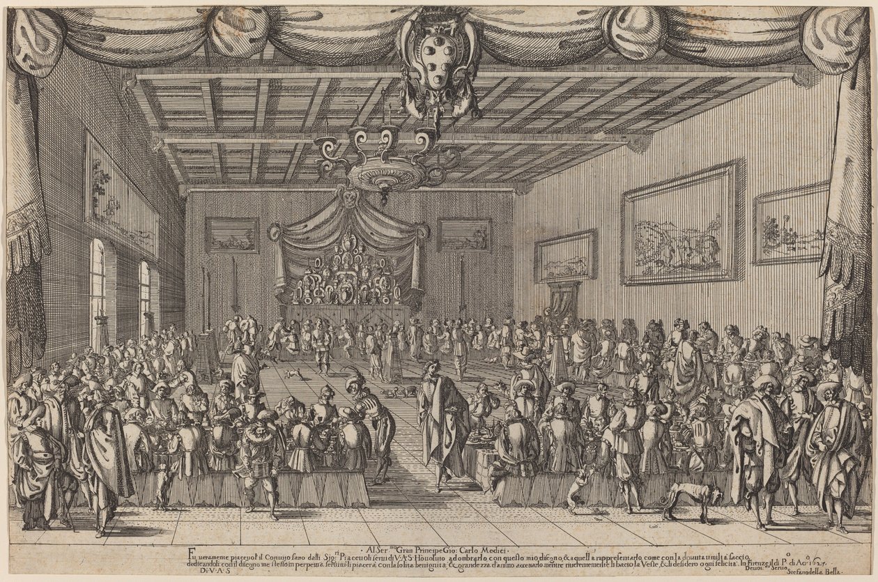Banket Piacevoli, 1627. od Stefano della Bella