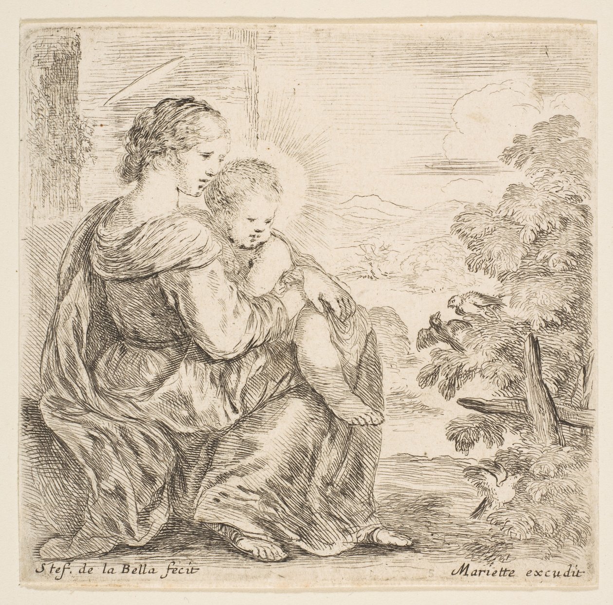 Panna a dítě, 1641. od Stefano della Bella