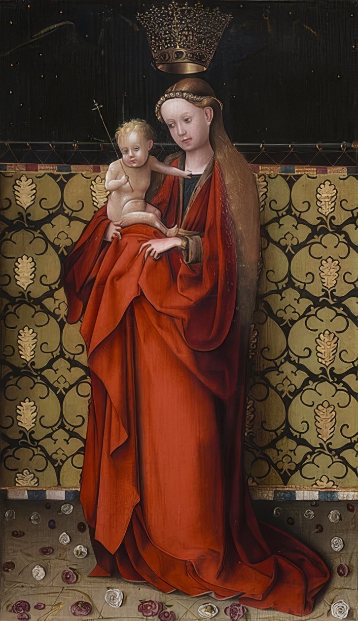 Panna korunovaná anděly. Kolem roku 1450 od Stephan Lochner