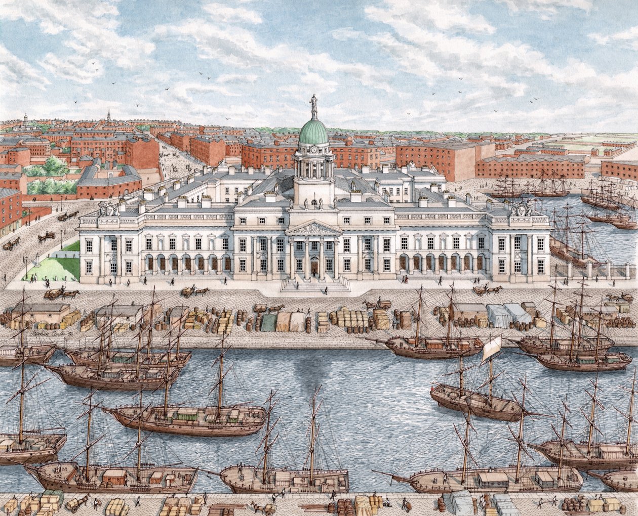 The Custom House, Dublin, Irsko od Stephen Conlin