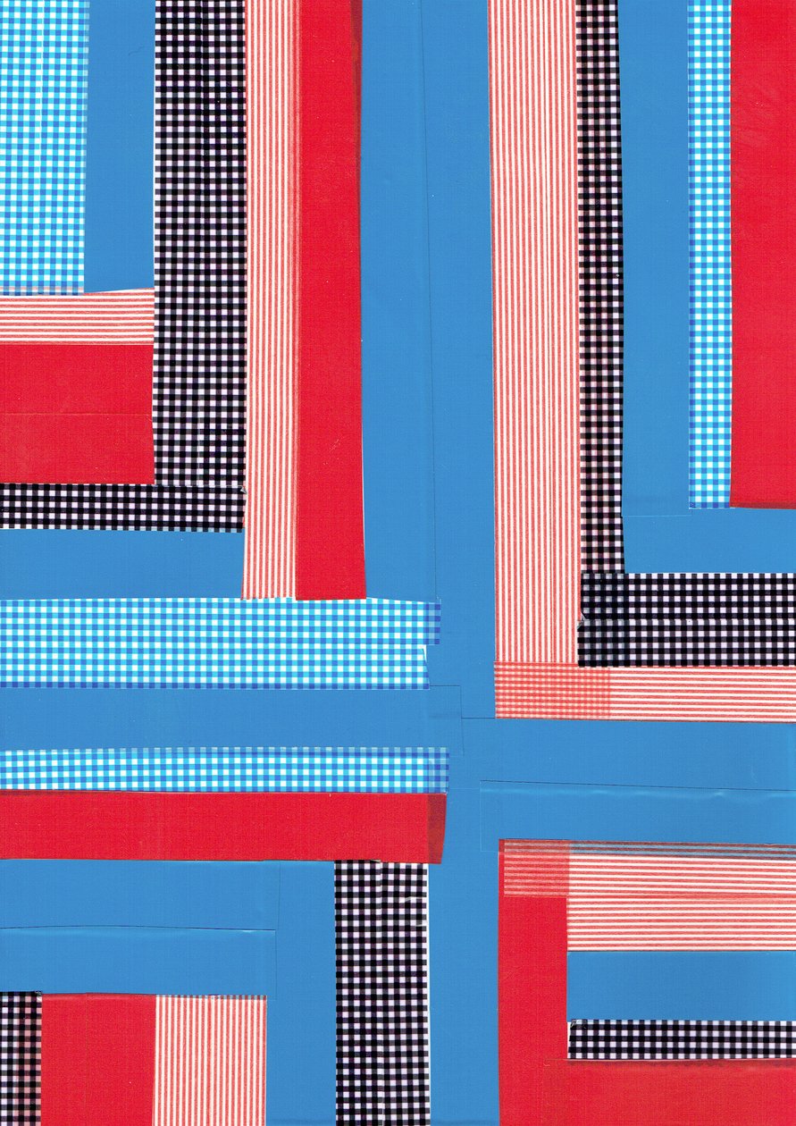 Criss cross II, 2017 (páska na papíře) od Stephen Dow
