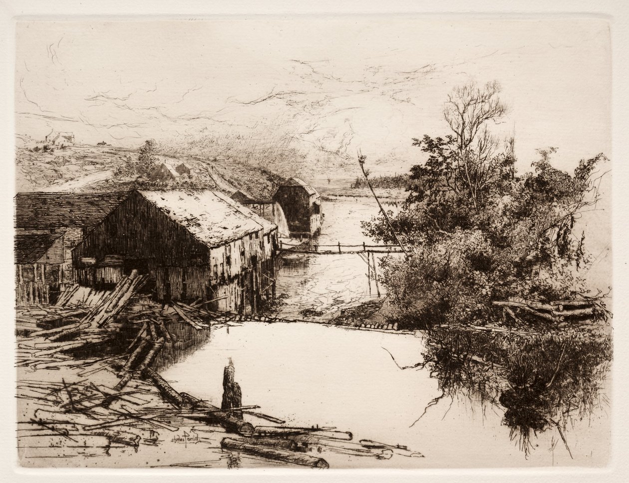 Mlýny v Mispeku, N.B., 1884. od Stephen Parrish