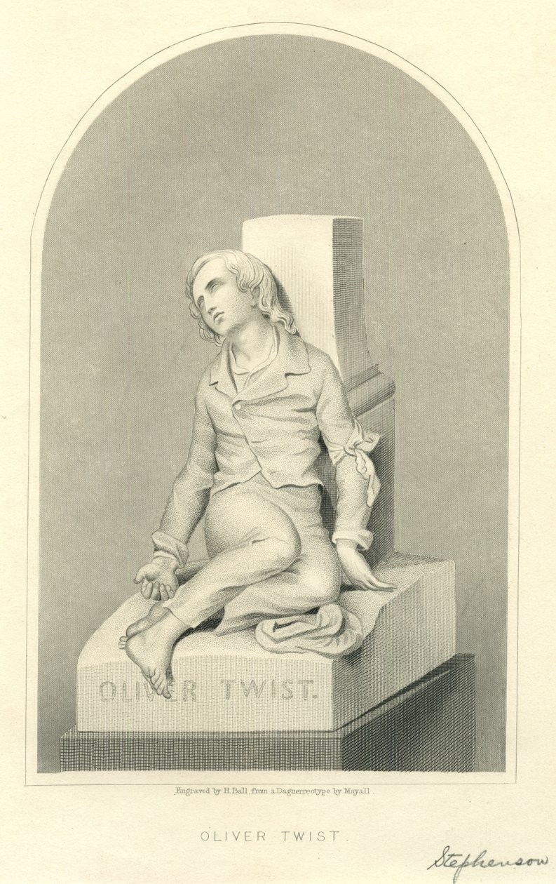 Socha Olivera Twista (rytina) od Stephenson (after)