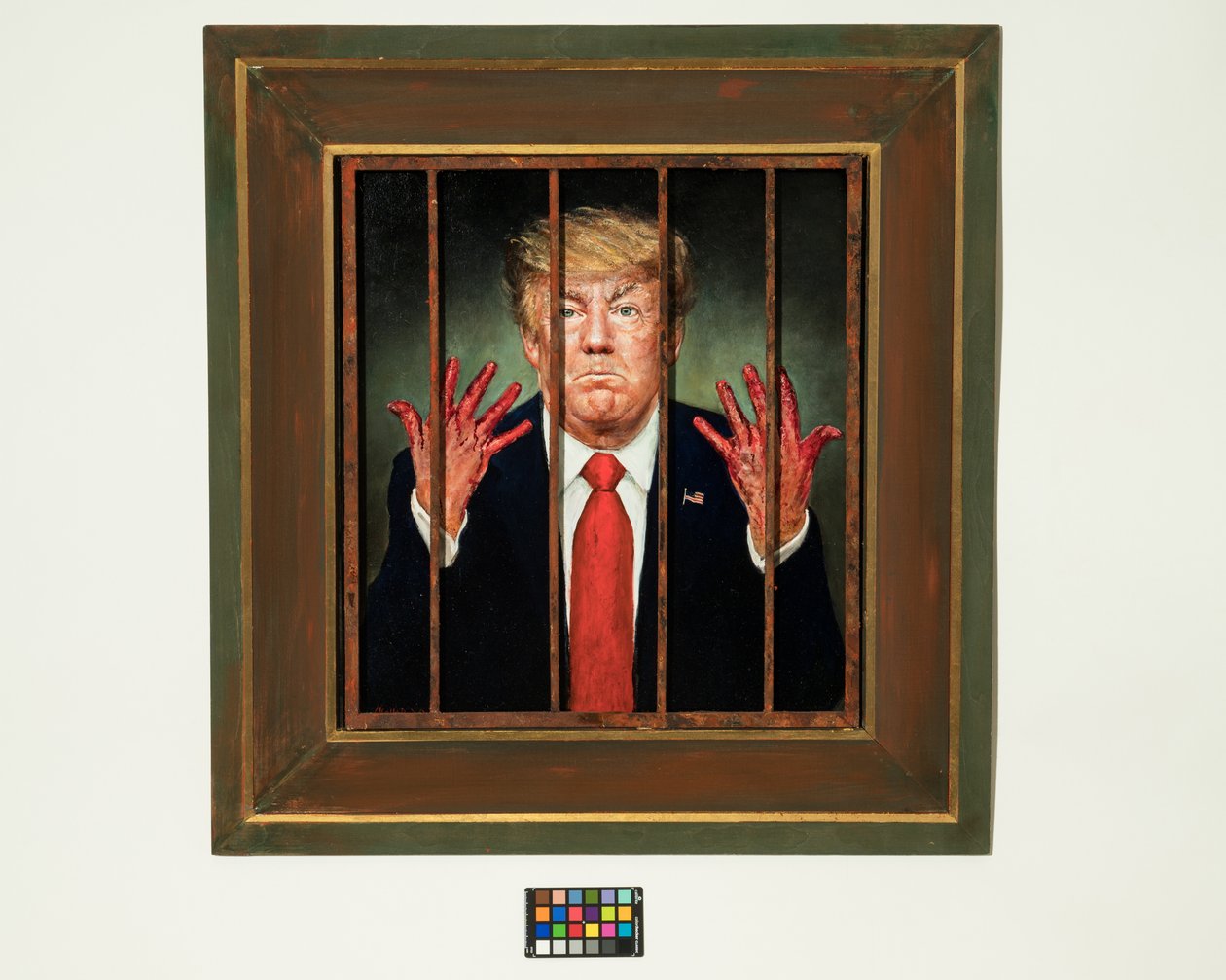 Trump Convicted, 2020 (olej na desce) od Steven Skollar