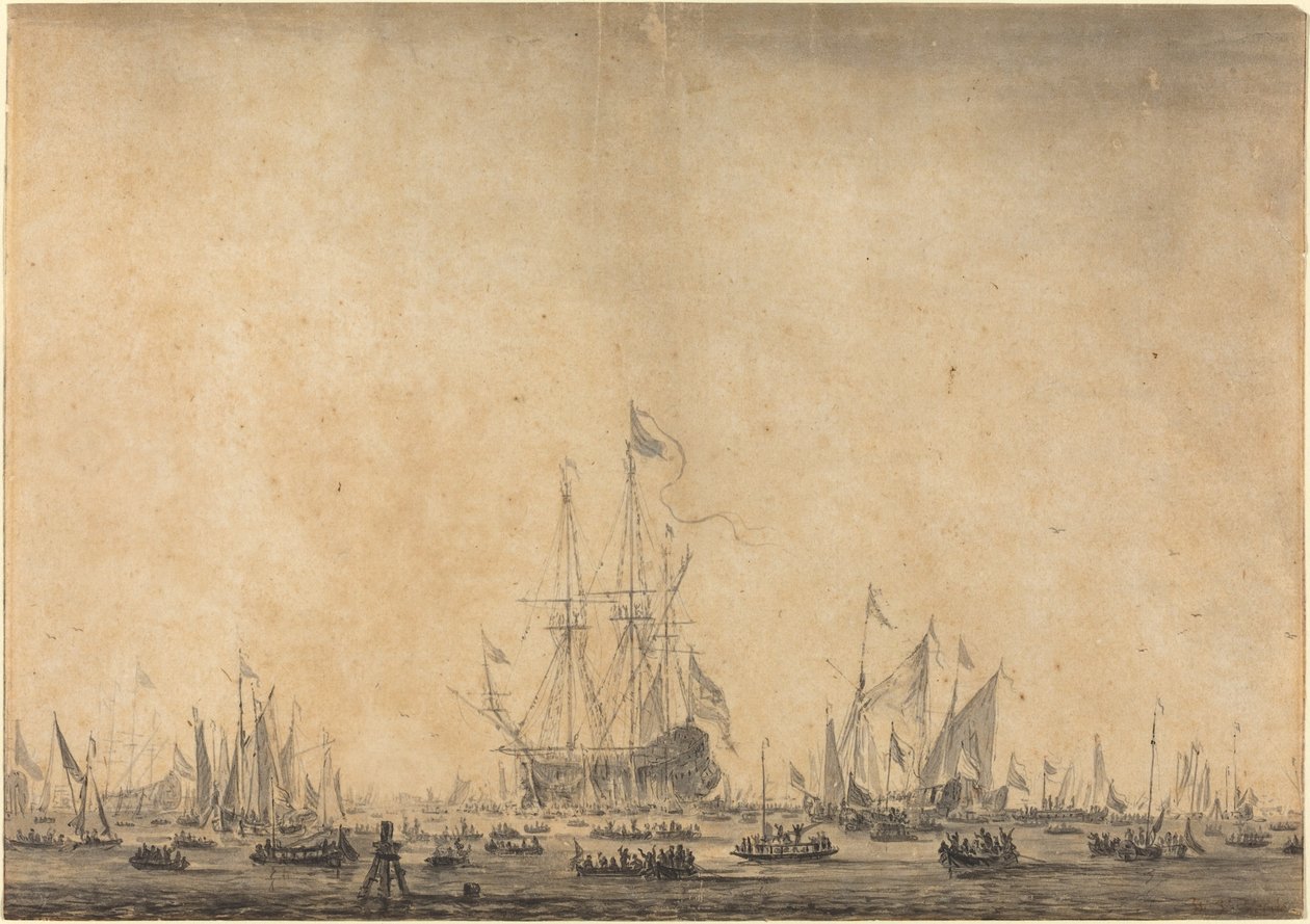 Námořní od Style of Willem van de Velde the Younger