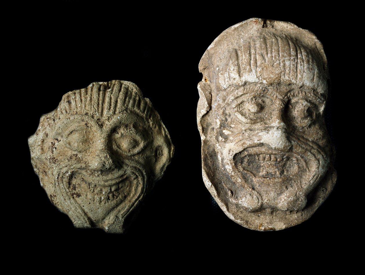 Hlavy démona Humbaba (terakota) od Sumerian Sumerian