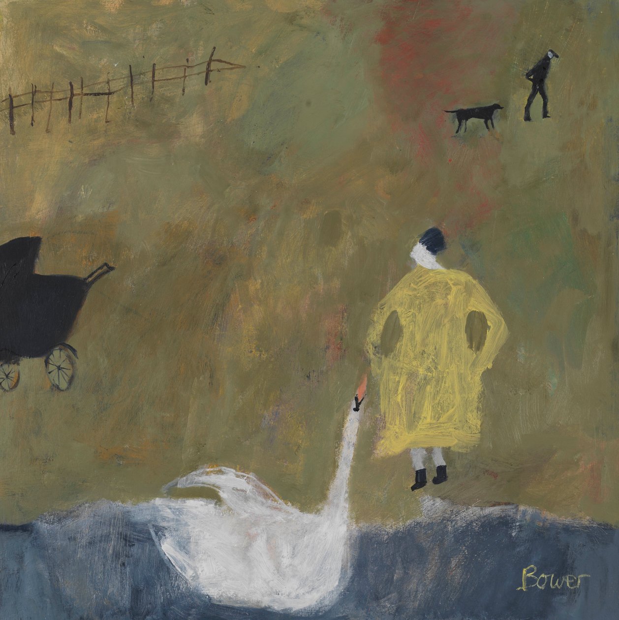 Leda, 2011 (olej na desce) od Susan Bower