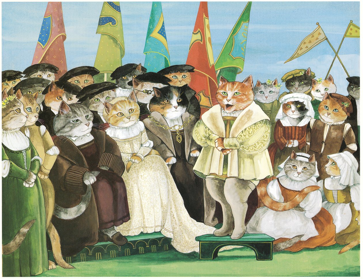 Ilustrace z knihy Opera Cats (vyd. 1997) od Susan Herbert