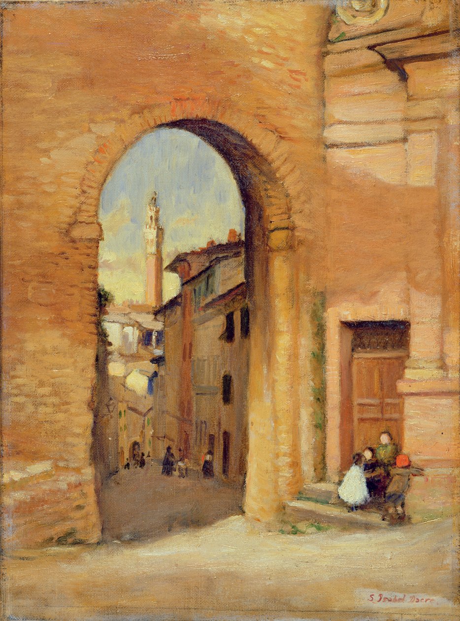 Gateway at Siena (öljy kankaalle) od Susan Isabel Dacre