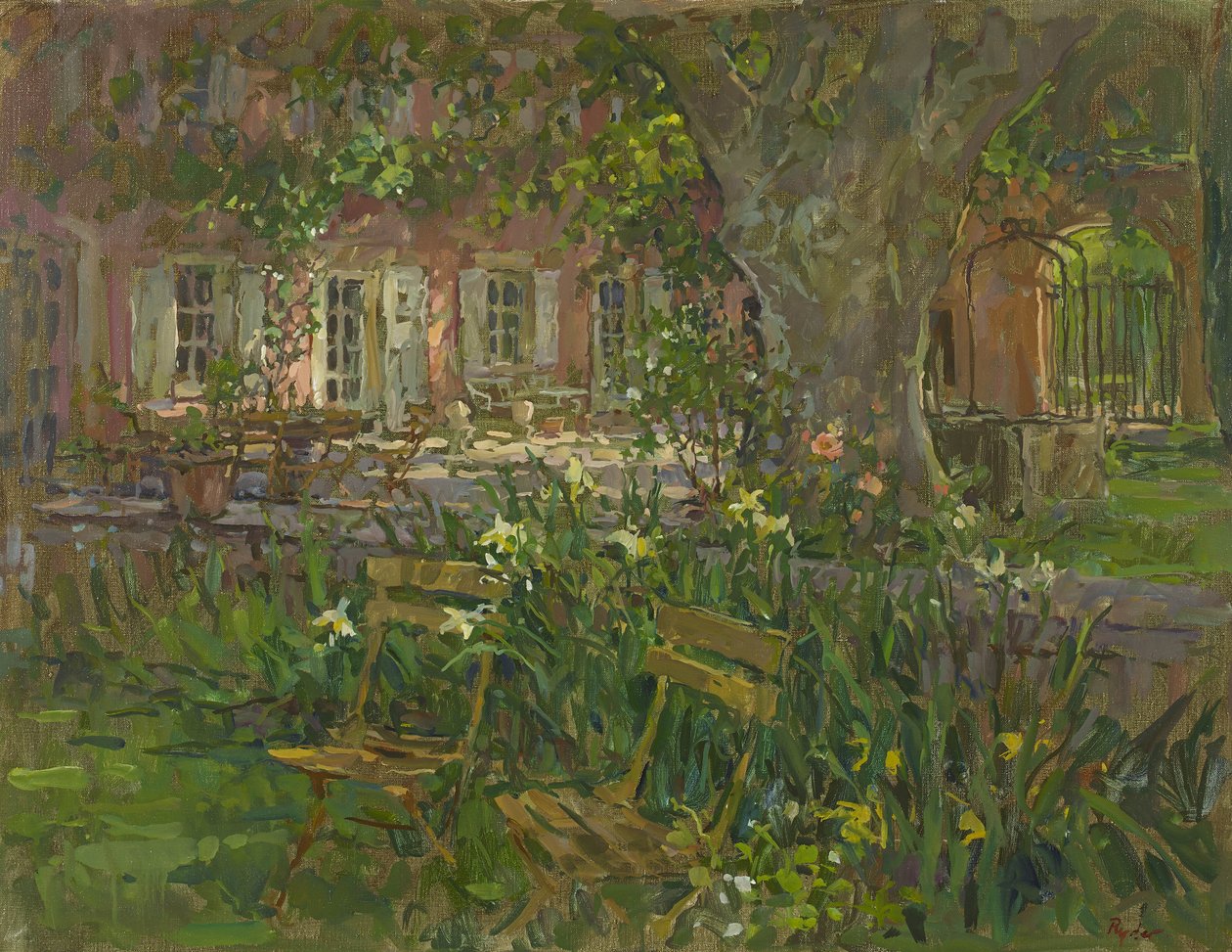 Provence terasa s Iris od Susan Ryder