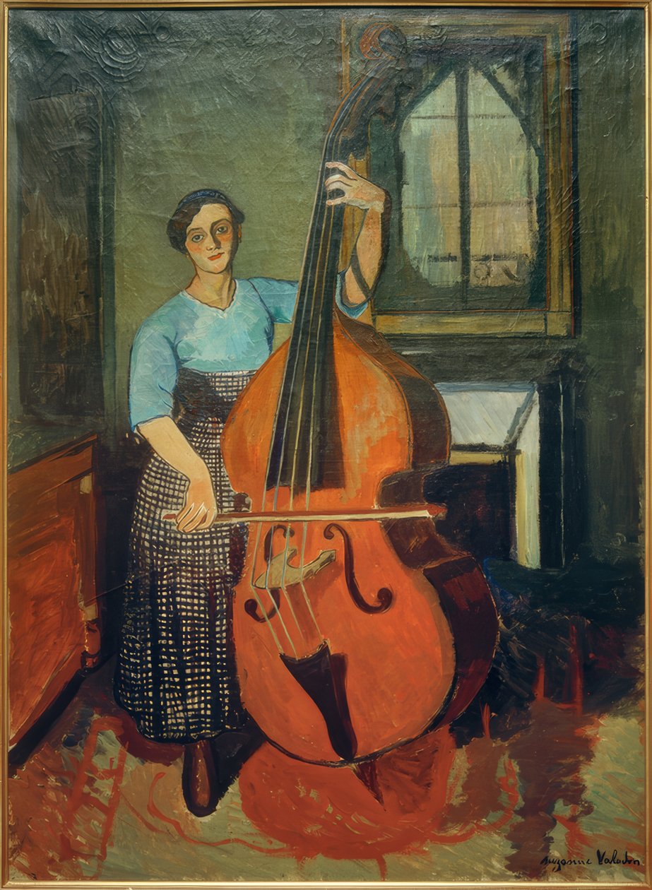 Žena s kontrabasem od Marie Clementine (Suzanne) Valadon