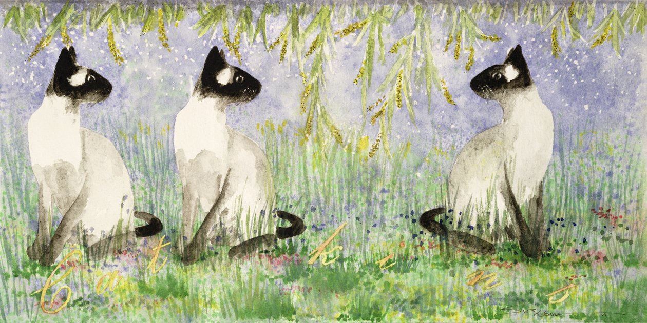 Cat Kins (wc na papíře) od Suzi Kennett