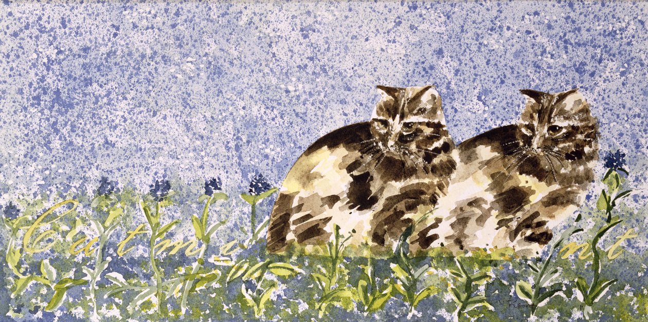 Cat Mint (wc na papíře) od Suzi Kennett