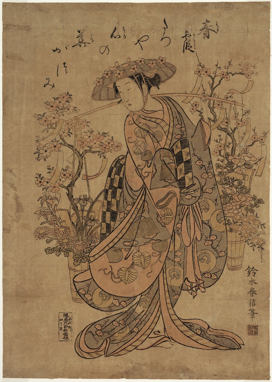 Prodejce květin od Suzuki Harunobu