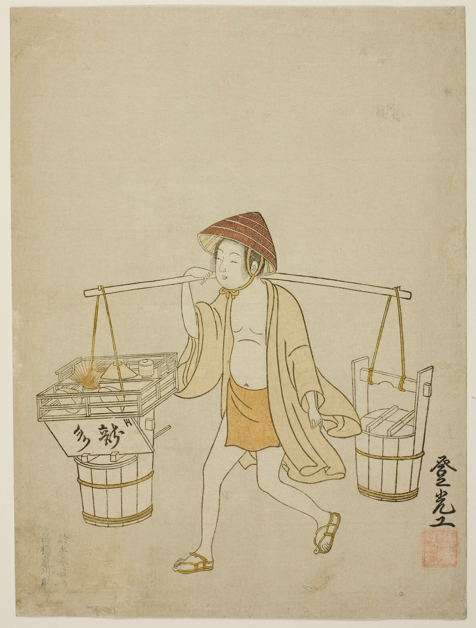 Prodejce vody od Suzuki Harunobu