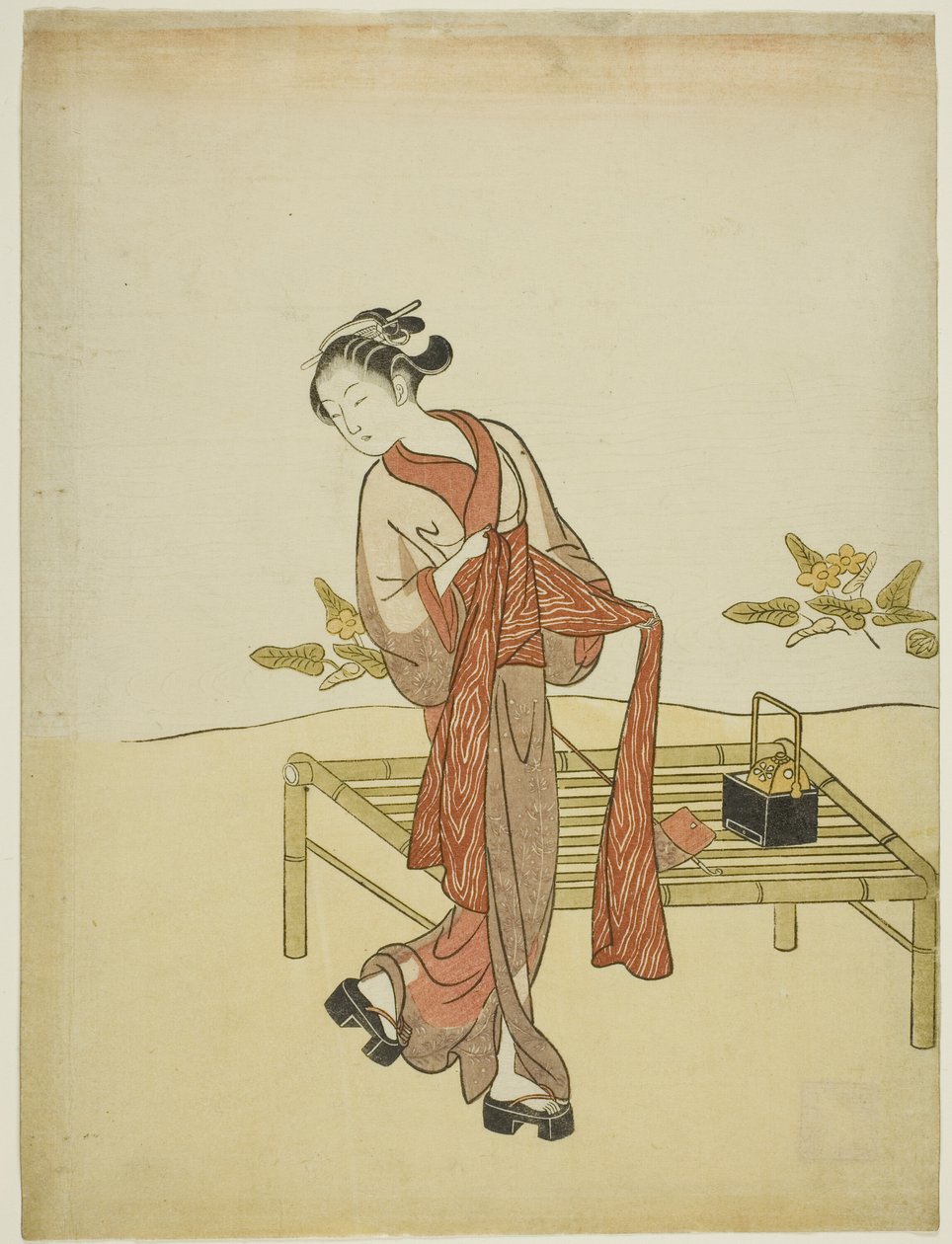 U proudu od Suzuki Harunobu
