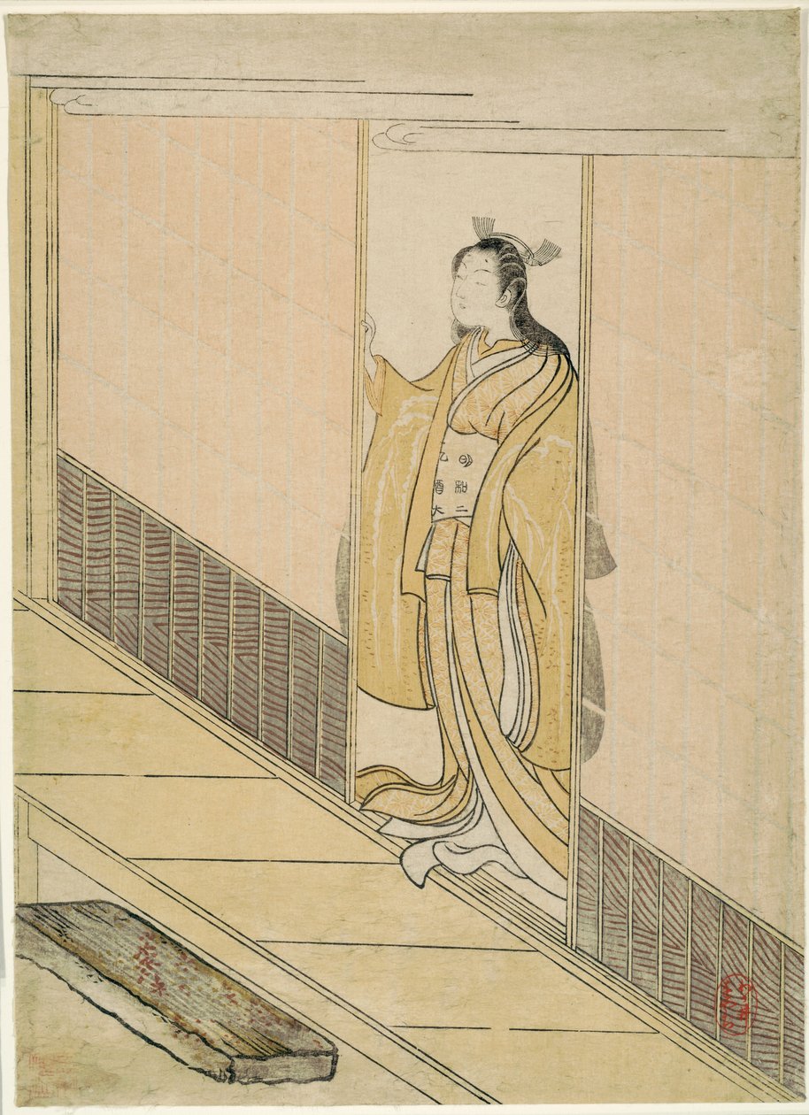 Parodie na Kawachi-goe z "Tales of Ise" od Suzuki Harunobu