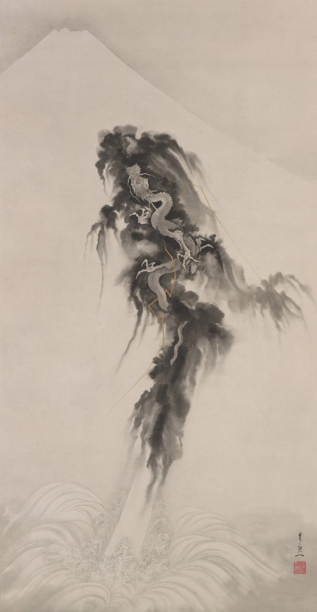 Rising Dragon a hora Fuji od Suzuki Kiitsu