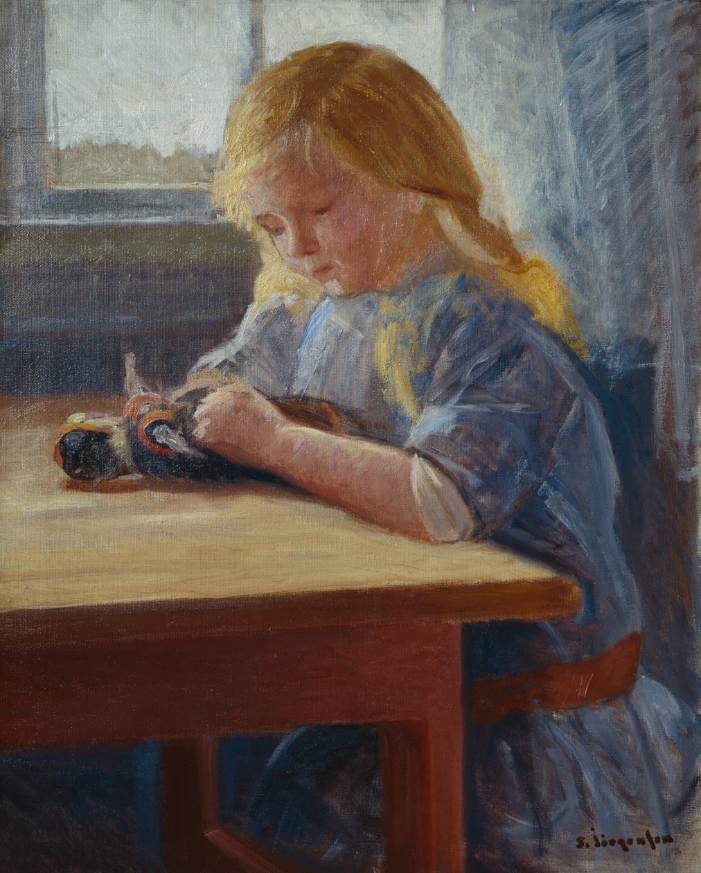 Dívka si hraje s panenkou od Sven Jorgensen