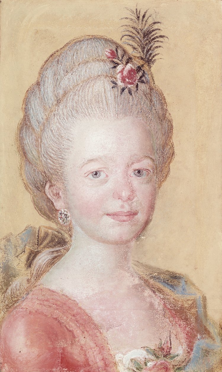 Portrét dcery Carla Linného (1707-78) (pastel na papíře) od Swedish School