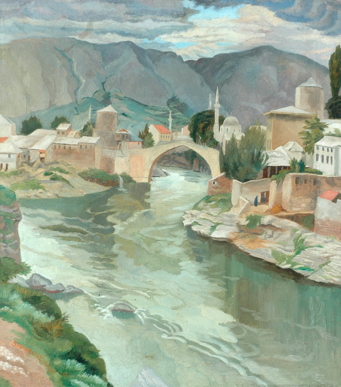 Mostar, Hercegovina, 1922 od Sydney Carline