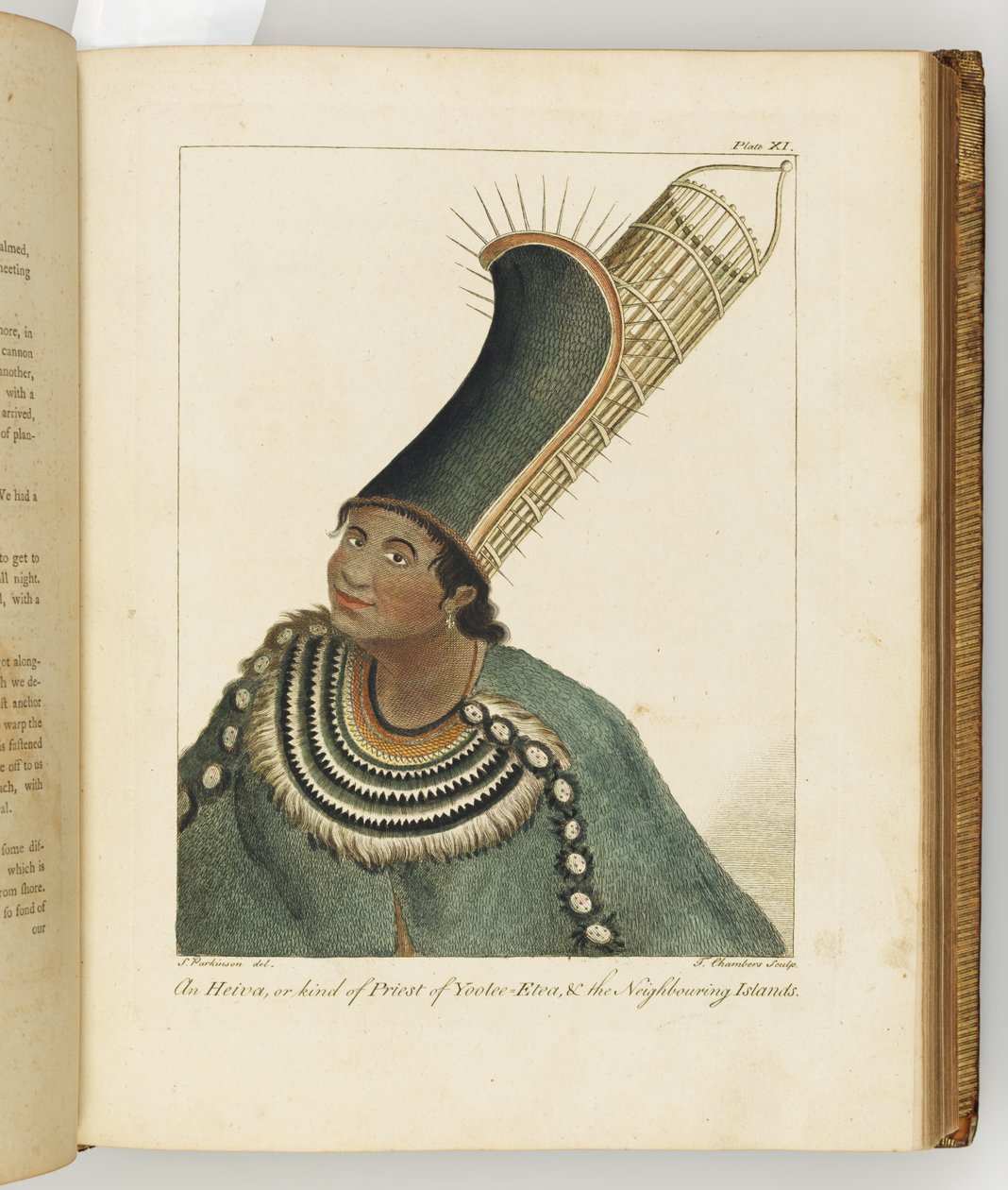 Ilustrace z deníku plavby do jižních moří: na lodi Jeho Veličenstva, Endeavour, 1794 (ručně kolorovaná rytina) od Sydney
