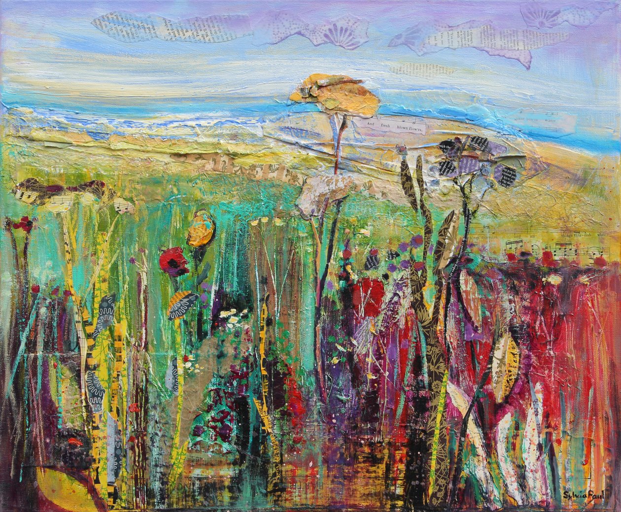 Wild and Free 2013, koláž z akrylového papíru od Sylvia Paul