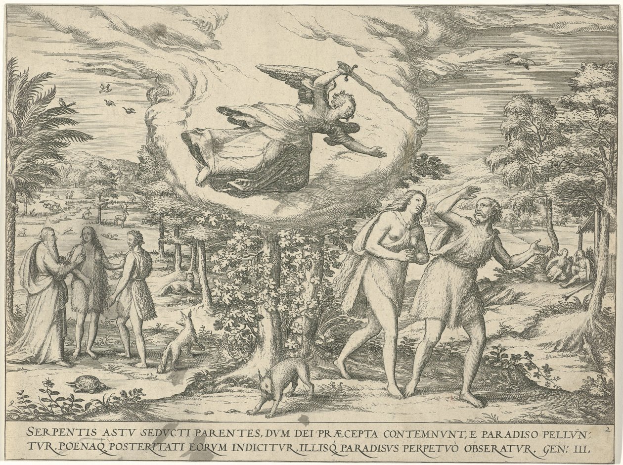 Vyhnání z ráje od Symon Novelanus (attributed to)