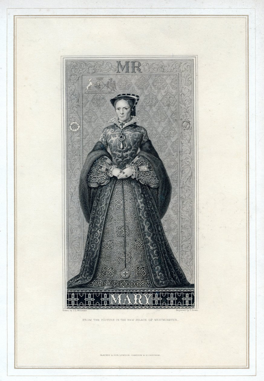 Anglická královna Marie I., 19. století. od T. Brown