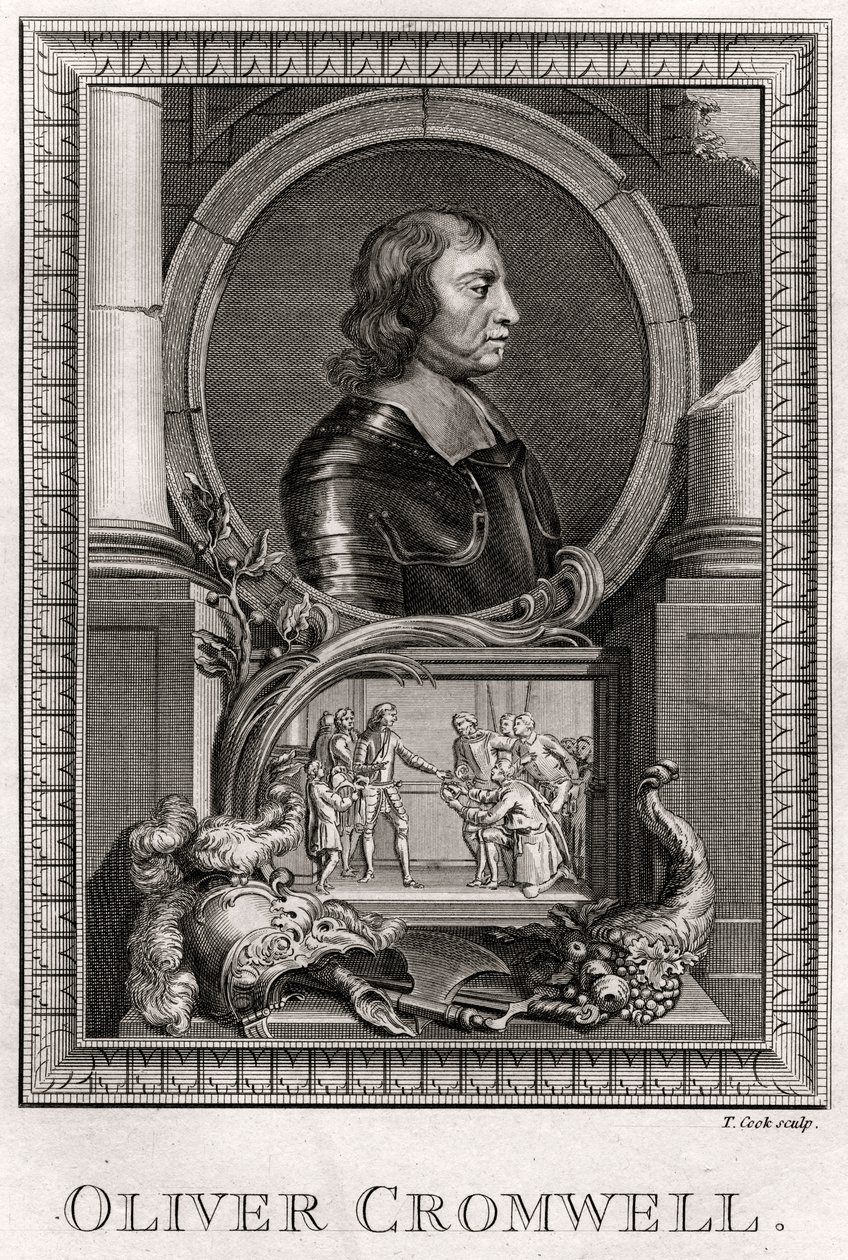Oliver Cromwell, 1775 od T. Cook