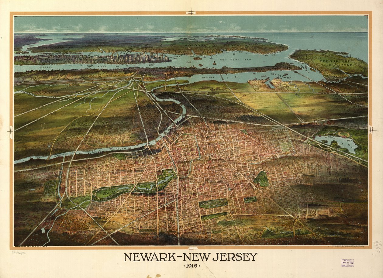 Newark-New Jersey 1916. od T. J. Shepherd Landis