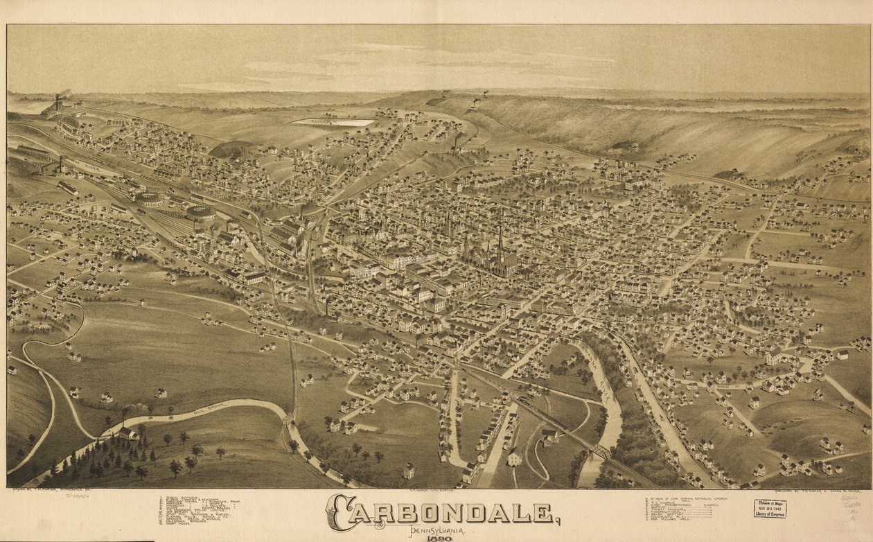 Carbondale, Pennsylvania, 1890. od T. M. Fowler