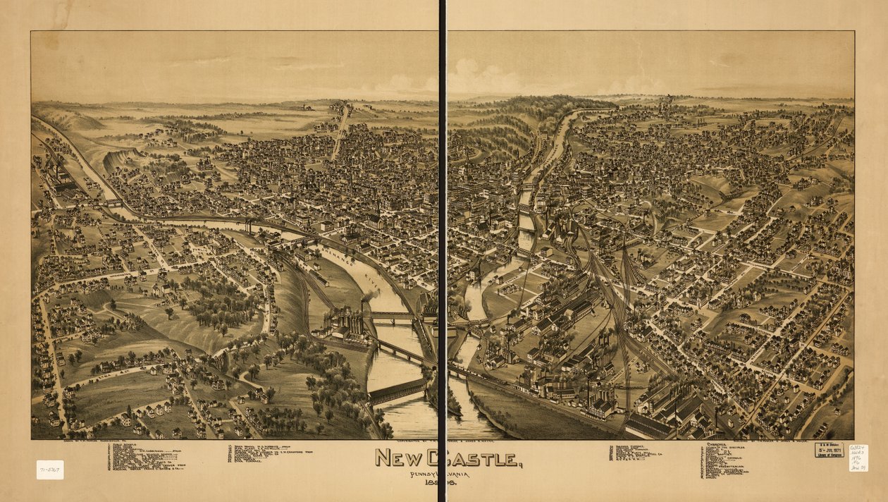 New Castle, Pennsylvania 1896 od T. M. Fowler