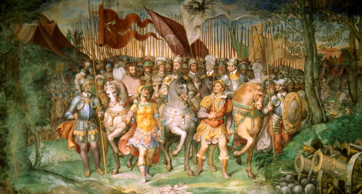 Karel V. proti luteránům od Taddeo Zuccari