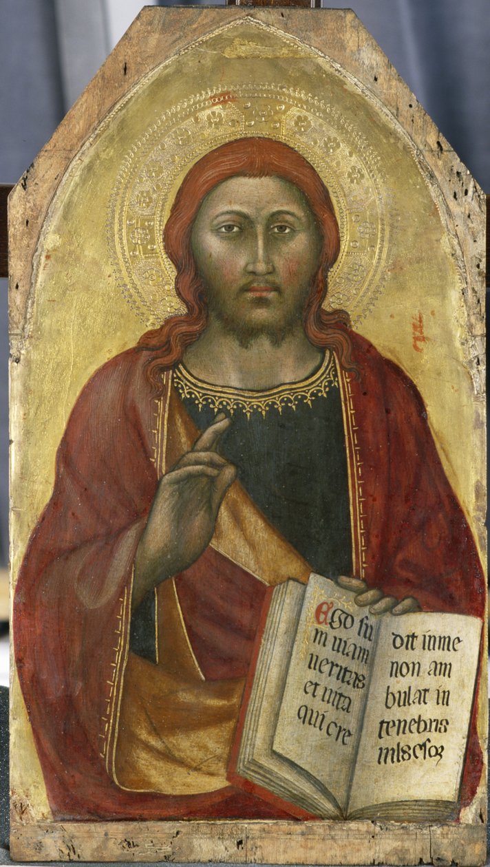 Christ Blessing, cca 1400 (tempera na topolovém dřevě) od Taddeo di Bartolo