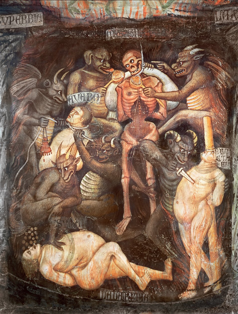 Peklo, detail lakomců, kolem roku 1394 od Taddeo di Bartolo