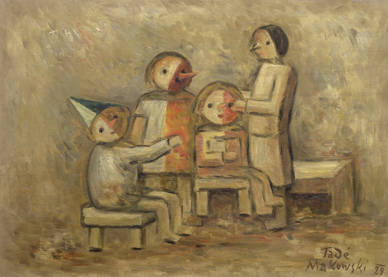 Malá rodina, 1929 od Tadeusz Makowski
