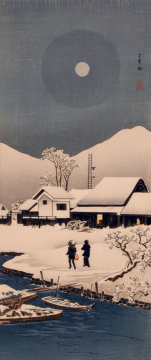 Sníh v Nipponmatsu od Takahashi Hiroaki
