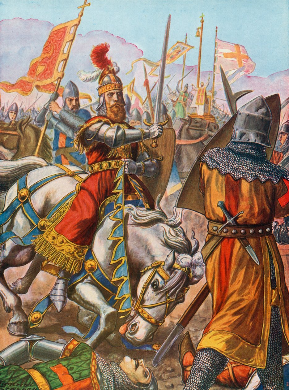 Frederick Barbarossa je zraněn v bitvě u Legnana, 1176 od Tancredi Scarpelli