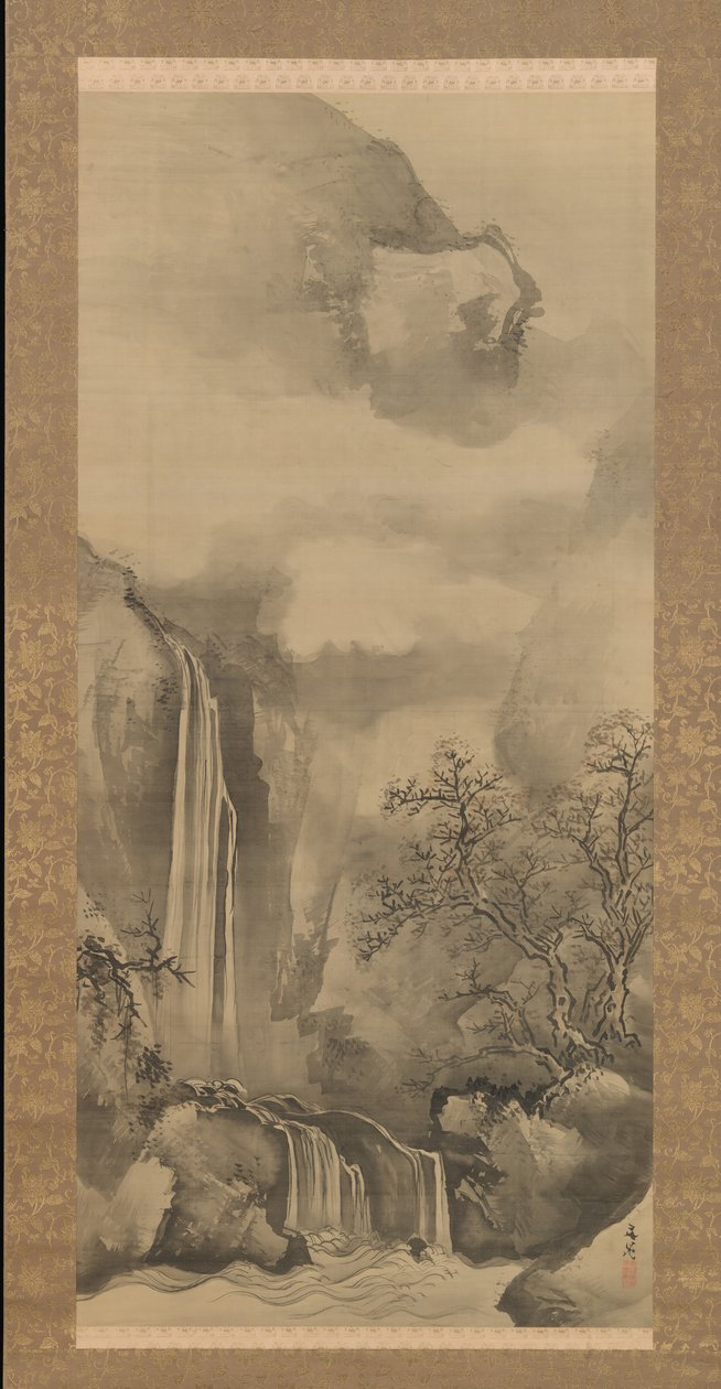 Krajina s vodopádem, 1828. od Tani Buncho