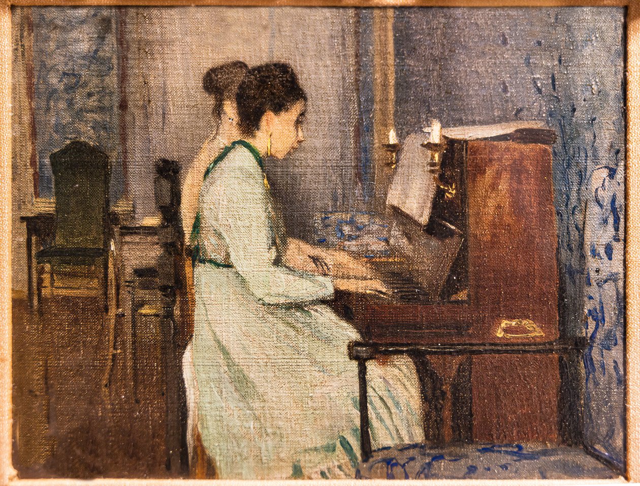 Lekce klavíru od Telemaco Signorini