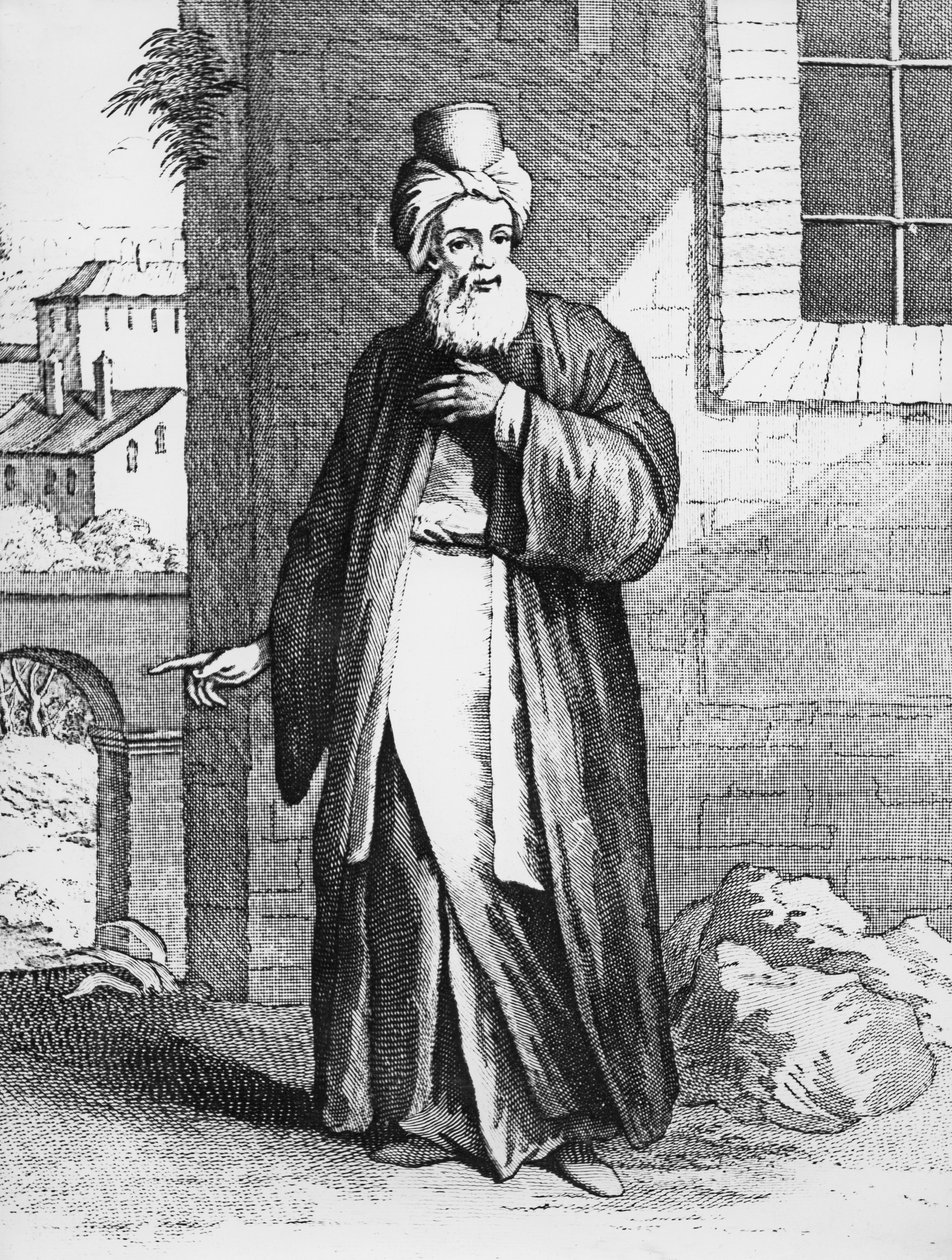 Žid, ze „Sbírka 126 tisků představujících postavy a šaty různých národů Benátky“, 1783 (ručně kolorovaná rytina) od Teodoro Viero